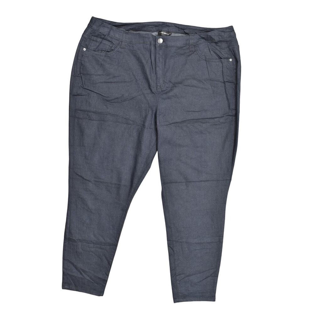 Lane Bryant Blue Cotton Straight Jeans Men's Size 28 Dark Wash Stretch Fabric